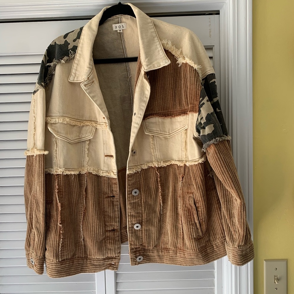 Adorable POL Camo/Corduroy Jacket. Size Medium.